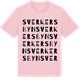 Pink Cotton t-shirt med Sverkersbyn ordlek t-shirt