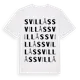 White t-shirt med Svillås ordlek t-shirt