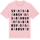 Pink Cotton t-shirt med Svinåsa gård ordlek t-shirt