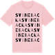 Pink Cotton t-shirt med Svinebacka ordlek t-shirt