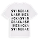 White t-shirt med Svinebacka ordlek t-shirt