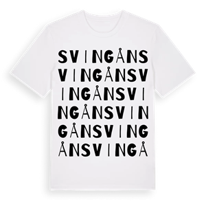 Svingån ordlek t-shirt – ekologisk bomull t-shirt från Pinshirt