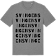 Mid Heather Gray t-shirt med Svingen ordlek t-shirt