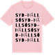 Pink Cotton t-shirt med Syd-Hällsö ordlek t-shirt