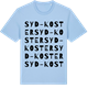 Blue Soul t-shirt med Syd-Koster ordlek t-shirt