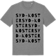 Mid Heather Gray t-shirt med Syd-Koster ordlek t-shirt