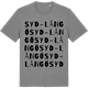Mid Heather Gray t-shirt med Syd-Långö ordlek t-shirt