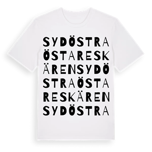 Sydöstra Östareskären ordlek t-shirt – ekologisk bomull t-shirt från Pinshirt