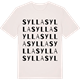 Vintage White t-shirt med Sylla ordlek t-shirt