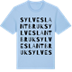 Blue Soul t-shirt med Sylves lantbruk ordlek t-shirt