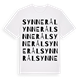 White t-shirt med Synnerål ordlek t-shirt