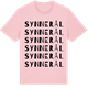 Pink Cotton t-shirt med Synnerål ordlek t-shirt