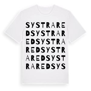 Systrared ordlek t-shirt – ekologisk bomull t-shirt från Pinshirt