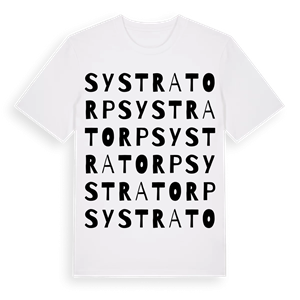 Systratorp ordlek t-shirt – ekologisk bomull t-shirt från Pinshirt