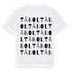 White t-shirt med Tåbol ordlek t-shirt