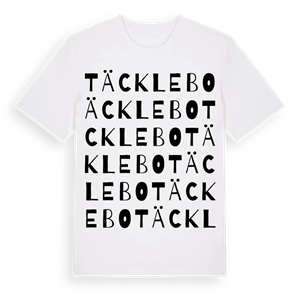 Täcklebo ordlek t-shirt – ekologisk bomull t-shirt från Pinshirt