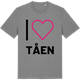 Mid Heather Gray t-shirt med Jag älskar Tåen t-shirt stort tryck