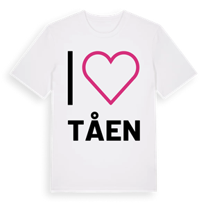 Jag älskar Tåen t-shirt stort tryck – ekologisk bomull t-shirt från Pinshirt