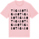 Pink Cotton t-shirt med Tågabo ordlek t-shirt