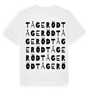 Tågeröd ordlek t-shirt – ekologisk bomull t-shirt från Pinshirt