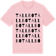 Pink Cotton t-shirt med Tallbo ordlek t-shirt