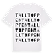 Talltoppen ordlek t-shirt