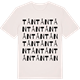 Vintage White t-shirt med Tån ordlek t-shirt