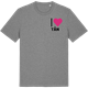 Mid Heather Gray t-shirt med Jag älskar Tån t-shirt litet tryck