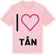 Pink Cotton t-shirt med Jag älskar Tån t-shirt stort tryck
