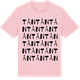 Pink Cotton t-shirt med Tån ordlek t-shirt