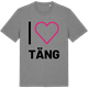 Mid Heather Gray t-shirt med Jag älskar Täng t-shirt stort tryck