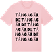 Pink Cotton t-shirt med Tångagärde ordlek t-shirt