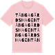 Pink Cotton t-shirt med Tångagärdshagen ordlek t-shirt