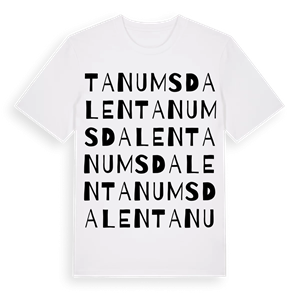 Tanumsdalen ordlek t-shirt – ekologisk bomull t-shirt från Pinshirt