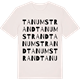 Vintage White t-shirt med Tanumstrand ordlek t-shirt