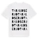 White t-shirt med Taraldserud ordlek t-shirt
