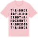 Pink Cotton t-shirt med Taranderöd ordlek t-shirt