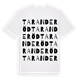 White t-shirt med Taranderöd ordlek t-shirt