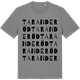 Mid Heather Gray t-shirt med Taranderöd ordlek t-shirt