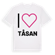 White t-shirt med Jag älskar Tåsan t-shirt stort tryck