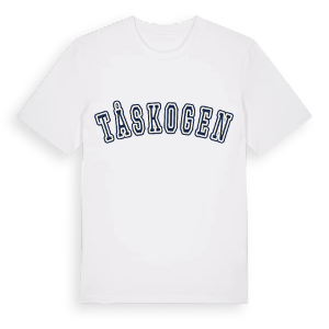 Tåskogen college t-shirt – ekologisk bomull t-shirt från Pinshirt