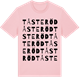 Pink Cotton t-shirt med Tåsteröd ordlek t-shirt