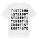 White t-shirt med Tåsteröd ordlek t-shirt
