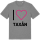 Mid Heather Gray t-shirt med Jag älskar Taxån t-shirt stort tryck