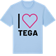 Blue Soul t-shirt med Jag älskar Tega t-shirt stort tryck