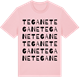 Pink Cotton t-shirt med Tegane ordlek t-shirt