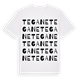 White t-shirt med Tegane ordlek t-shirt