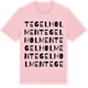 Pink Cotton t-shirt med Tegelholmen ordlek t-shirt