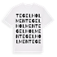 White t-shirt med Tegelholmen ordlek t-shirt
