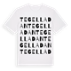 White t-shirt med Tegelladan ordlek t-shirt